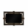 Tv Surrounds | Lalique Raisins Tv Frame Surround Adjustable Clear Crystal/ Natural Ebony And Inox Golden Satin Steel