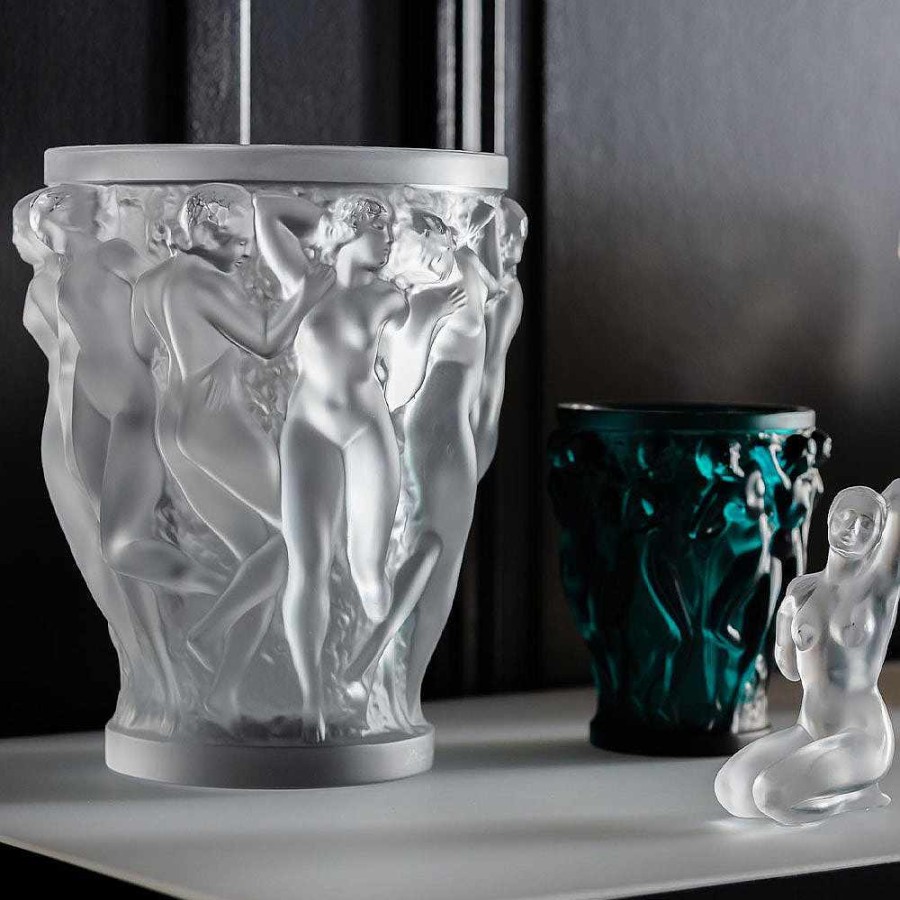 Vases | Lalique Sirenes Vase, Terry Rodgers & Lalique, 2017 Purple Crystal/ Platinum Finish/ Lost Wax Technique