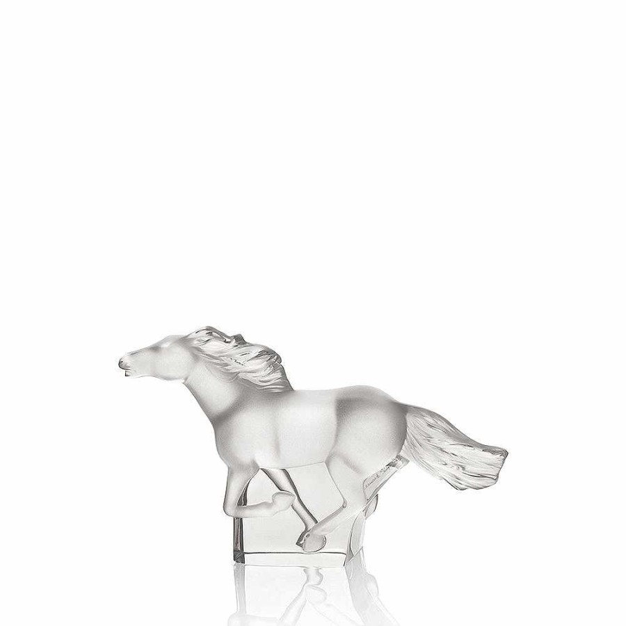 Sculptures | Lalique Kazak Horse Sculpture Clear Crystal