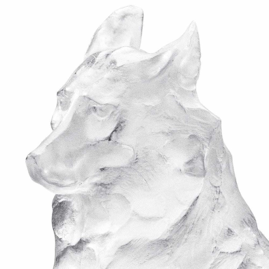 The Art Pieces | Lalique Reclining Egyptian Wolf, Rembrandt Bugatti By Lalique, 2014 Clear Crystal/ Lost Wax Technique