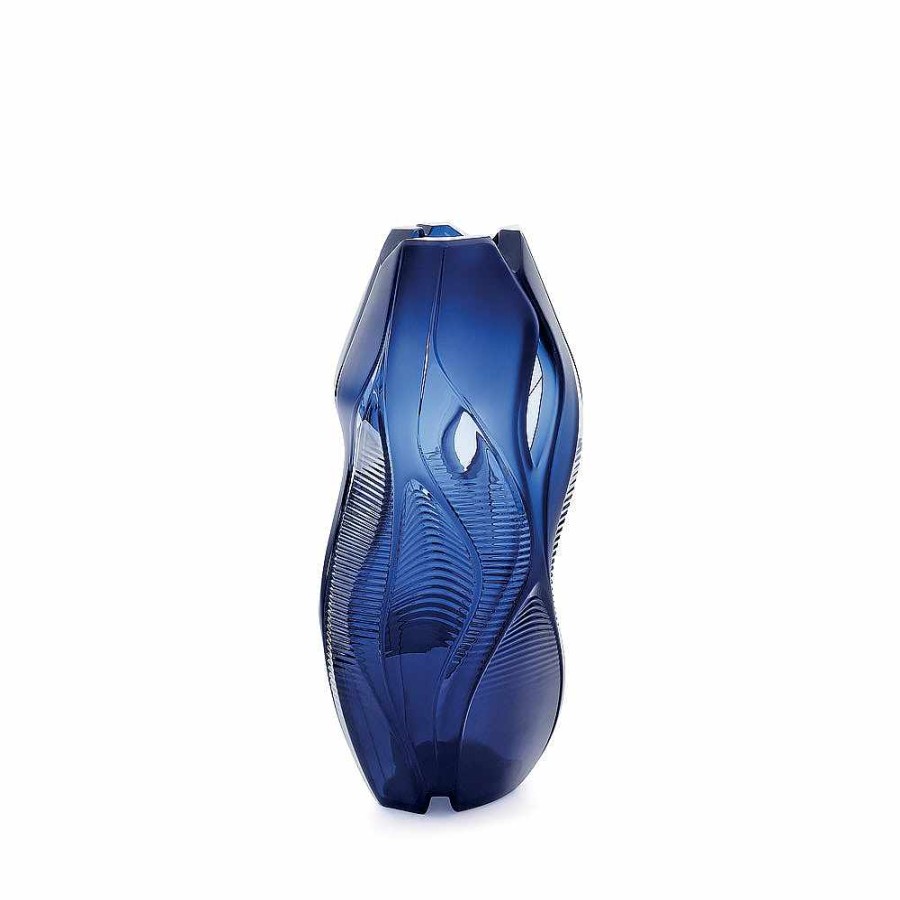 The Art Pieces | Lalique Manifesto Vase, Zaha Hadid & Lalique, 2014 Midnight Blue Crystal