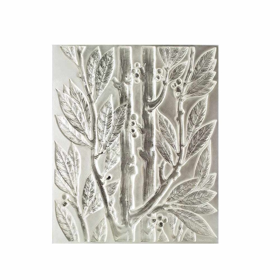 Decorative Panels | Lalique Lauriers Decorative Panel Clear Crystal/ Mirrored