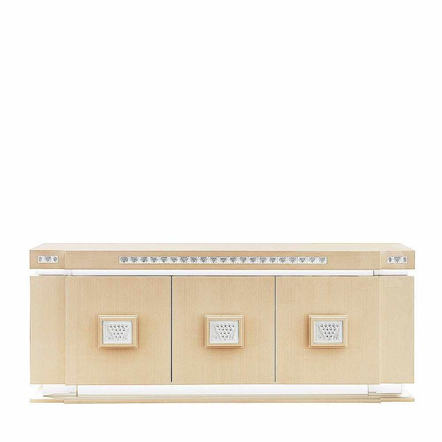 Cabinets | Lalique Raisins Sideboard Clear Crystal/ Ivory Ash And Polished Steel