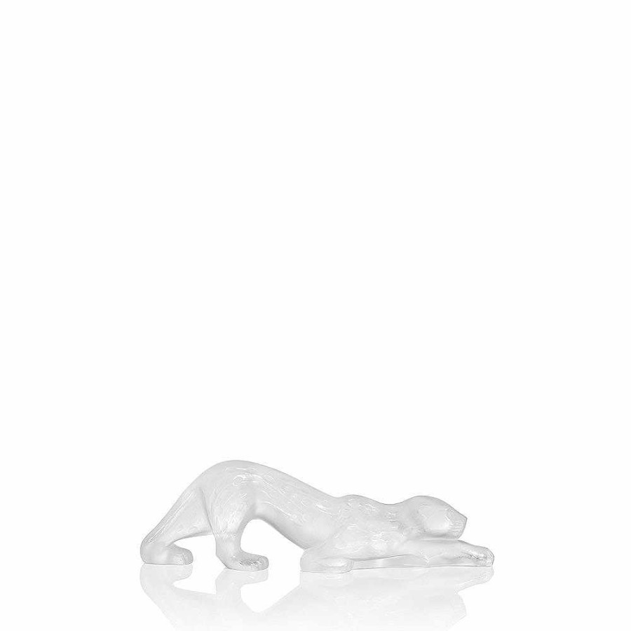 Sculptures | Lalique Zeila Panther Small Sculpture Clear Crystal