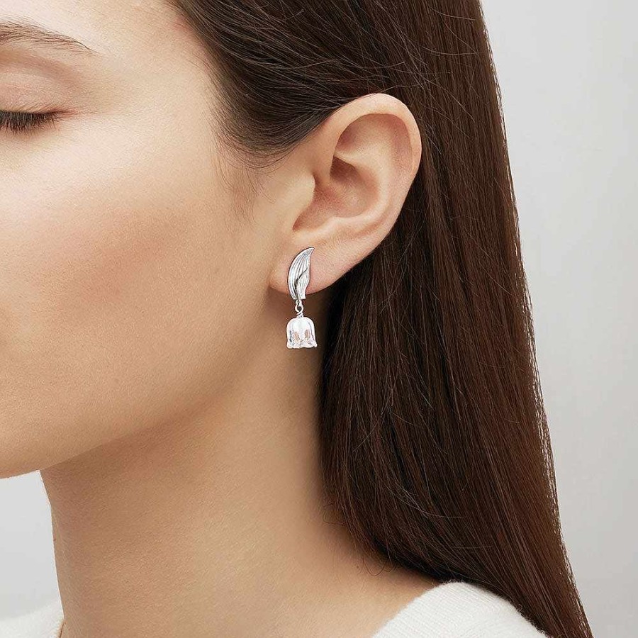 Earrings | Lalique Muguet Earrings Clear Crystal/ Silver