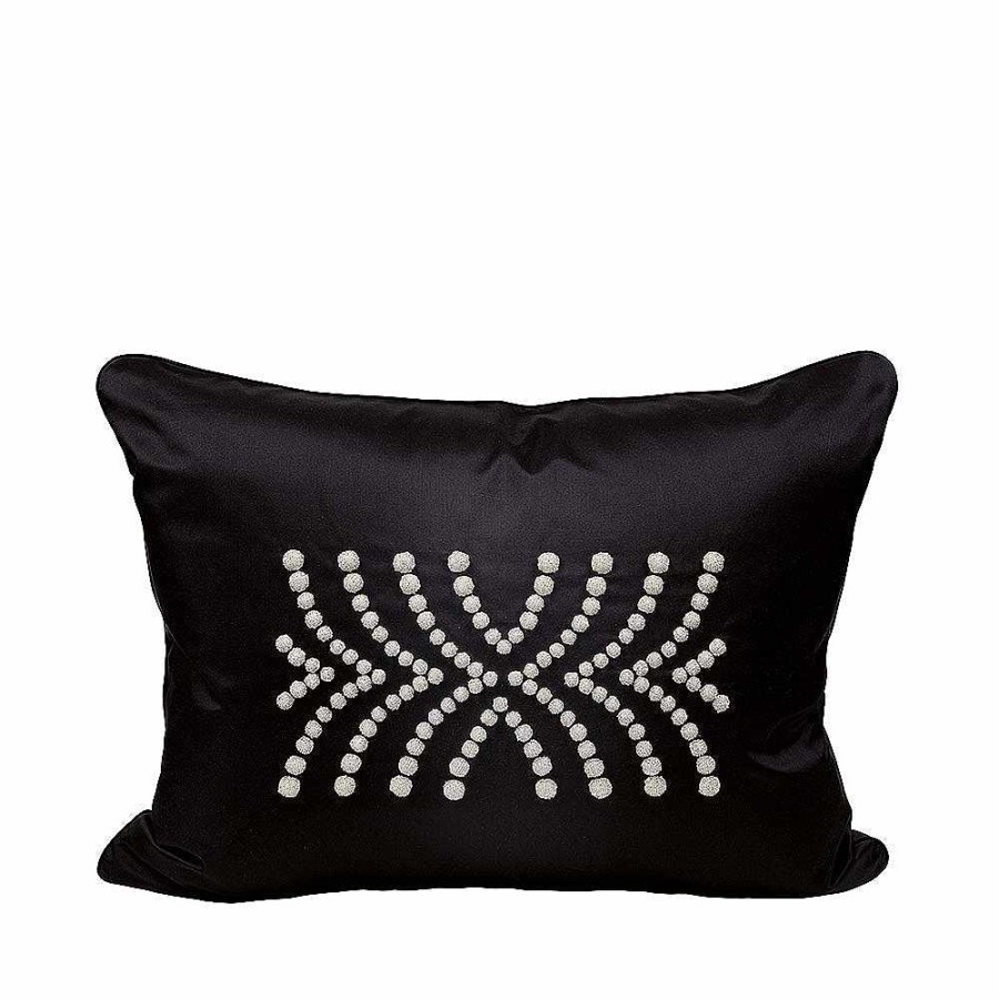 Cushions | Lalique Demi Coutard Beaded Large Cushion Ivory Silk/ Glass Beads/ Large Size