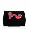 Ashtrays And Cigars Boxes | Lalique Dragon Cigars Box Large Size Red Crystal/ 100 Cigars