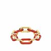 Bracelets | Lalique Empreinte Animale Bracelet 5 Crystals Red Crystal/ 18K Yellow Gold Plated Brass