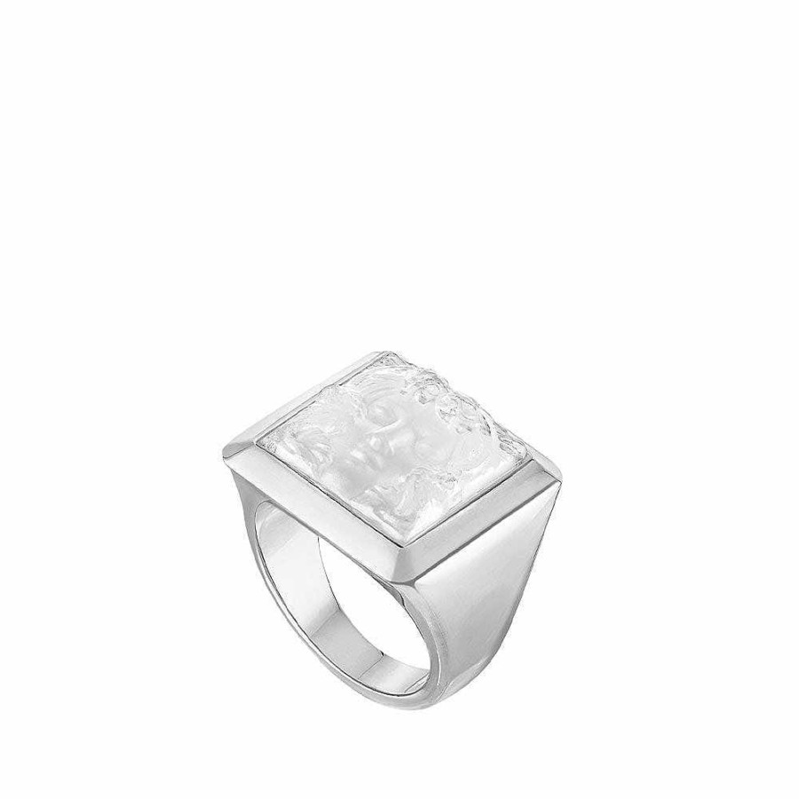 Rings | Lalique Arethuse Signet Ring Clear Crystal/ Silver