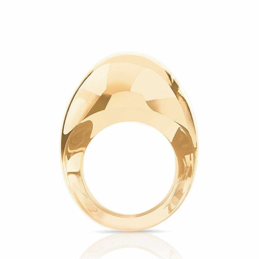 Rings | Lalique Cabochon Ring Gold Luster Crystal