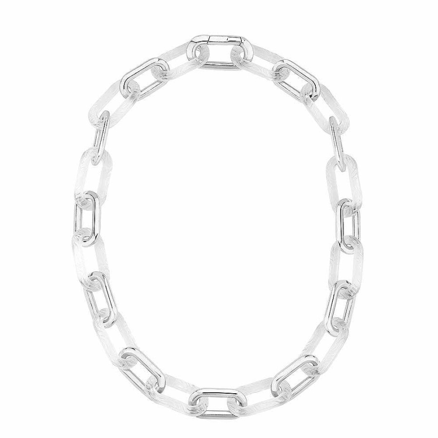 Necklaces | Lalique Empreinte Animale Necklace 12 Crystals Clear Crystal/ Silver