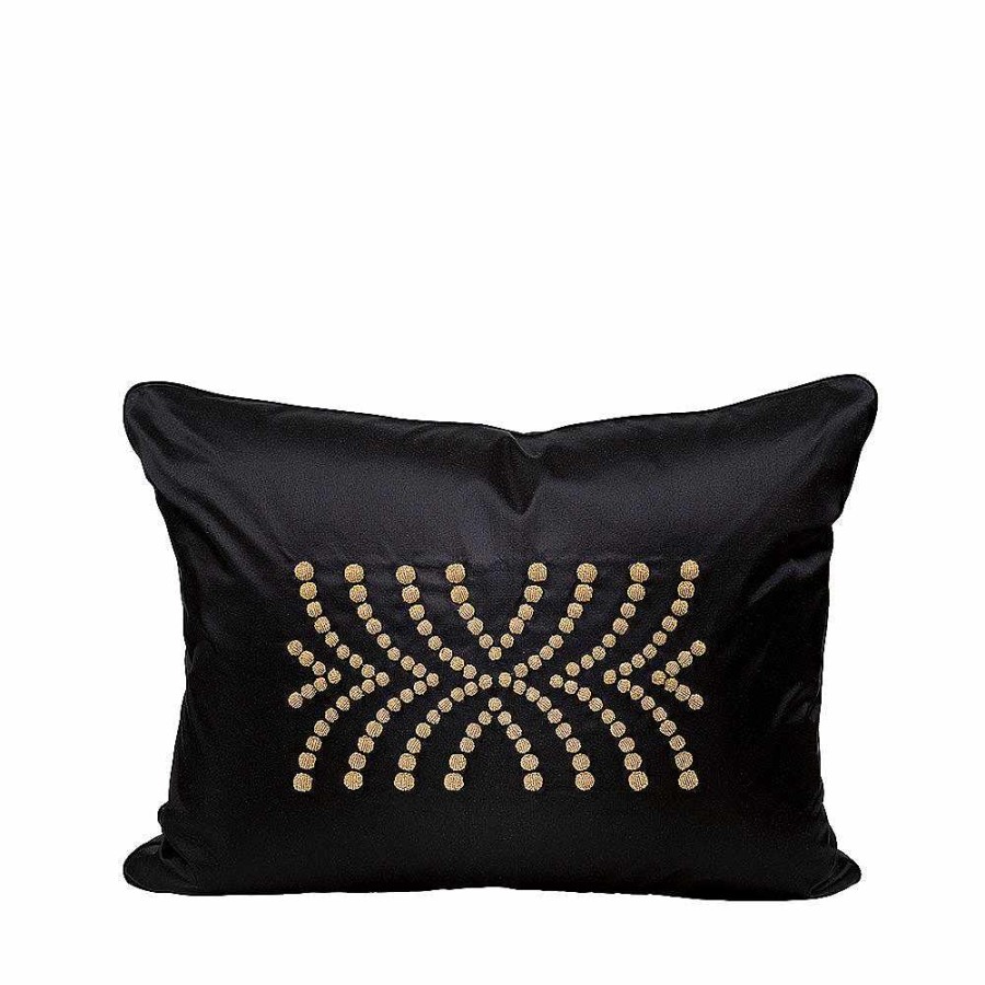 Cushions | Lalique Demi Coutard Beaded Large Cushion Ivory Silk/ Glass Beads/ Large Size