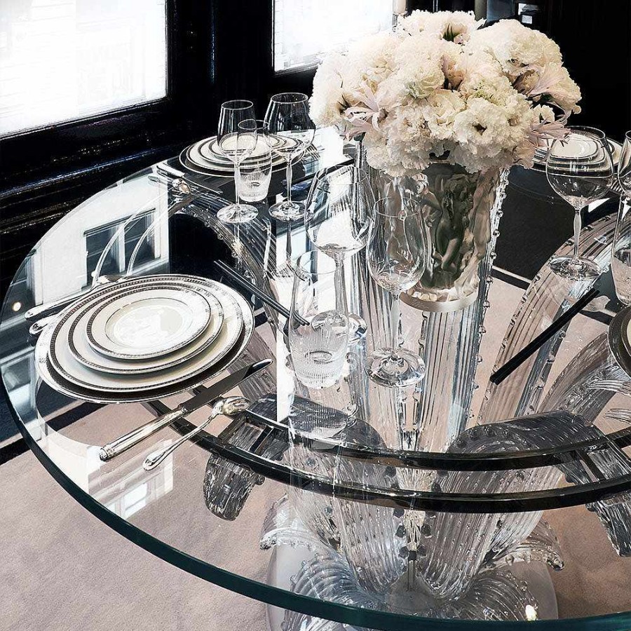 Tables | Lalique Cactus Round Table Clear Crystal