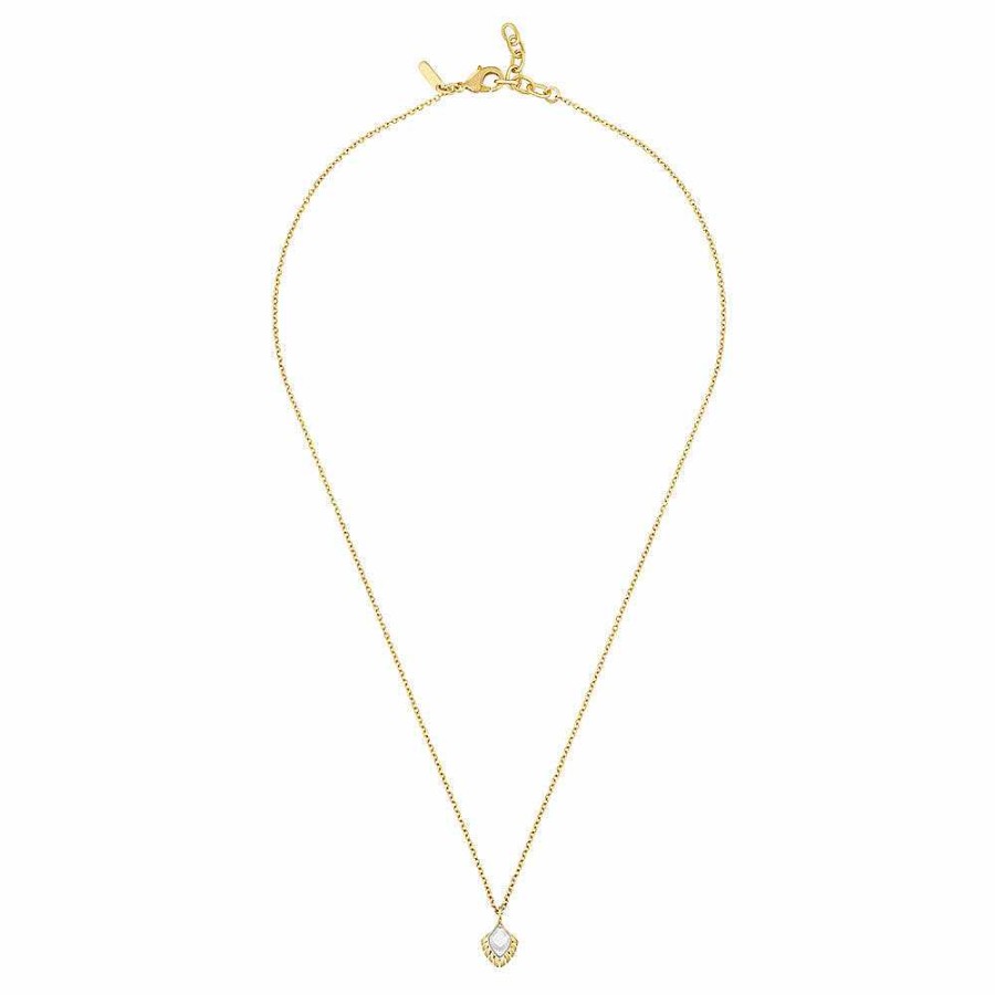 Pendants | Lalique Paon Pendant White Pearly Clear Crystal/ 18K Yellow Gold-Plated