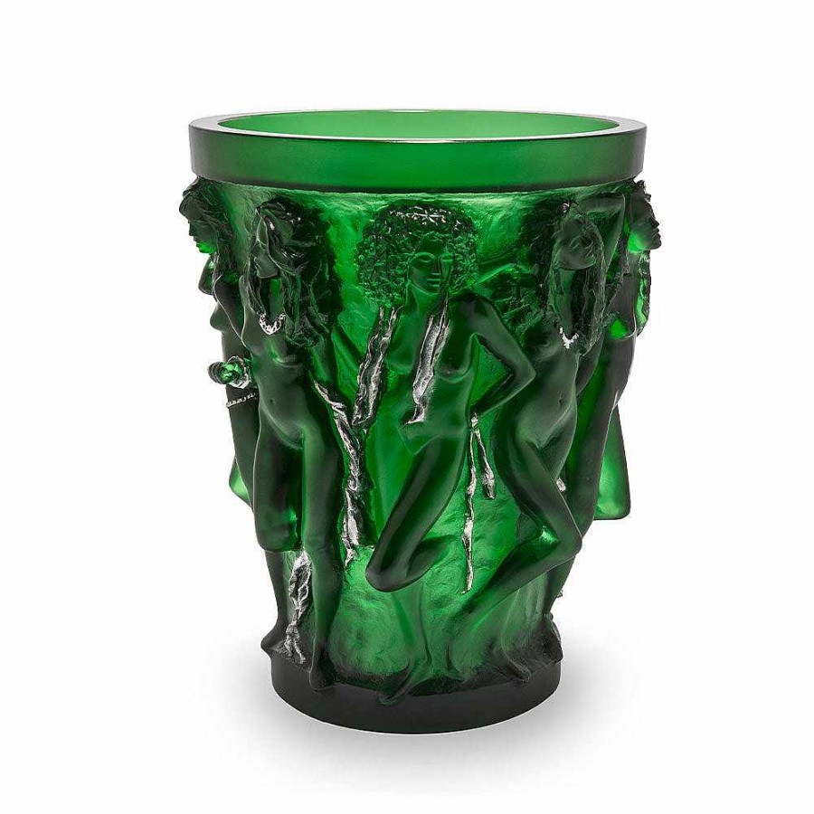 The Art Pieces | Lalique Sirenes Vase, Terry Rodgers & Lalique, 2017 Green Crystal/ Platinum Finish/ Lost Wax Technique