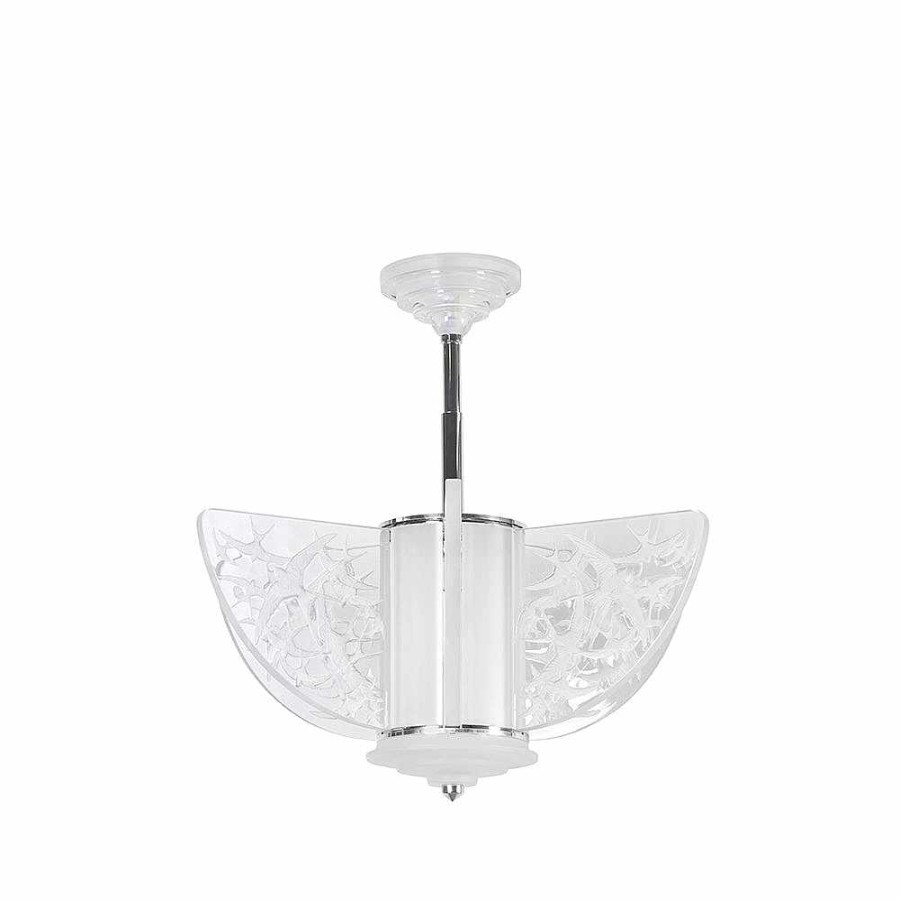 Chandeliers | Lalique Hirondelles Chandelier Clear Crystal/ Chrome Finish