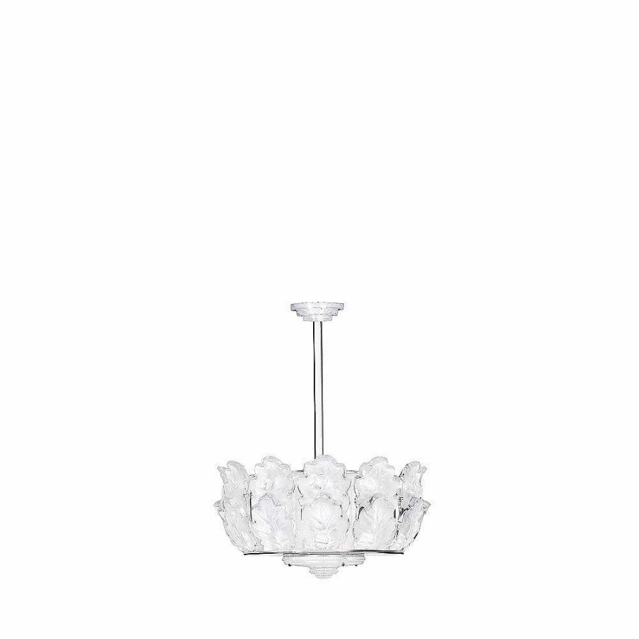 Chandeliers | Lalique Chene Chandelier Clear Crystal/ Chrome Finish