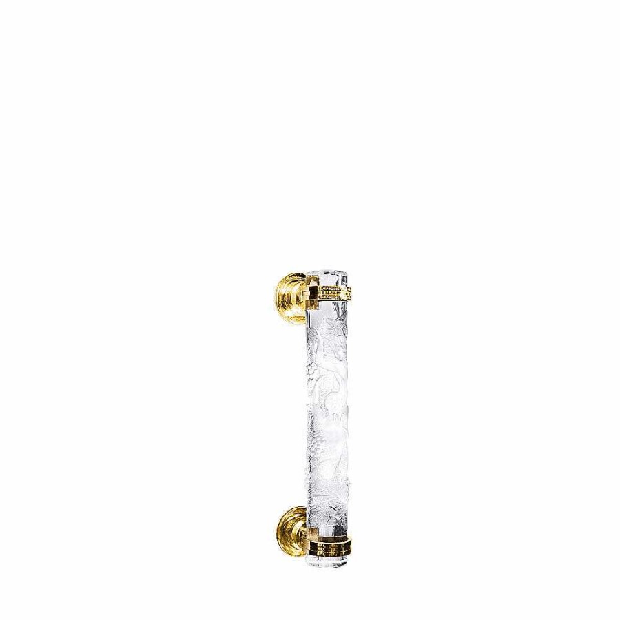 Door Fixtures | Lalique Faunes Door Handle Clear Crystal/ Chrome Finish Or Gilded Finish