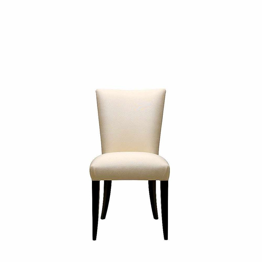 Seatings | Lalique Masque De Femme Contemporary Chair Clear Crystal/ Black Lacquered And Ivory Silk/ Chair Without Armrests