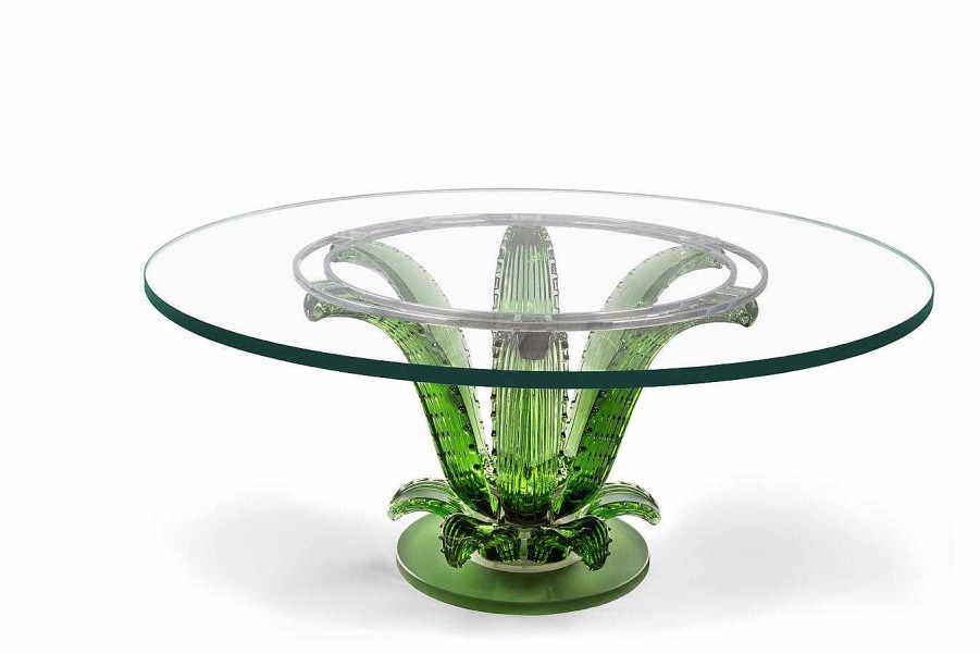 Tables | Lalique Cactus Coffee Table Green Crystal