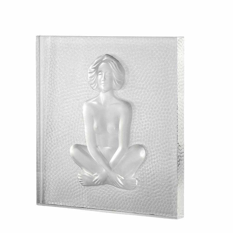 Decorative Panels | Lalique Les Causeuses Decorative Panel Clear Crystal/ Front/ Small Size