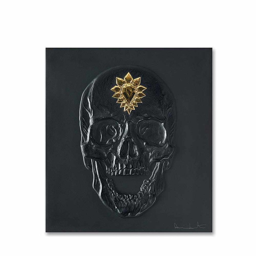 The Art Pieces | Lalique Eternal Memento, Damien Hirst & Lalique, 2017 Black Crystal/ Gold Stamped