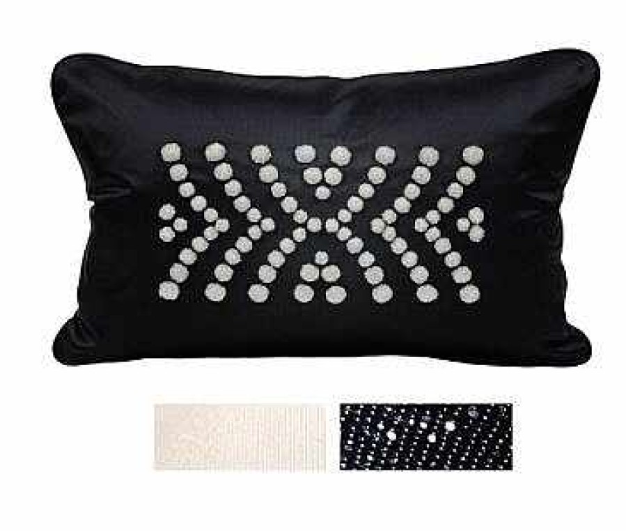 Cushions | Lalique Demi Coutard Beaded Small Cushion Ivory Silk/ Glass Beads/ Small Size