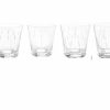 Glasses | Lalique Lotus, 4 Tumblers Set 30 Cl Clear Crystal