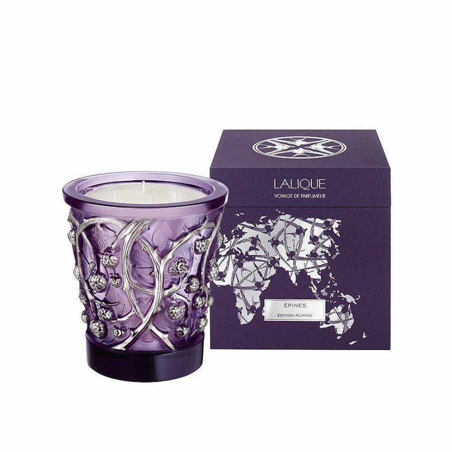 Crystal Editions | Lalique Epines "Platinum Edition", Crystal Scented Candle