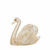 Sculptures | Lalique Swan Head Up Sculpture Gold Luster Crystal