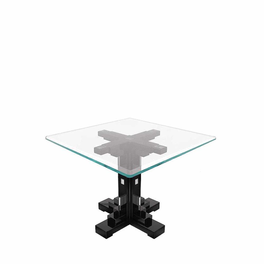 Tables | Lalique Raisins Table Clear Crystal And Black Lacquered