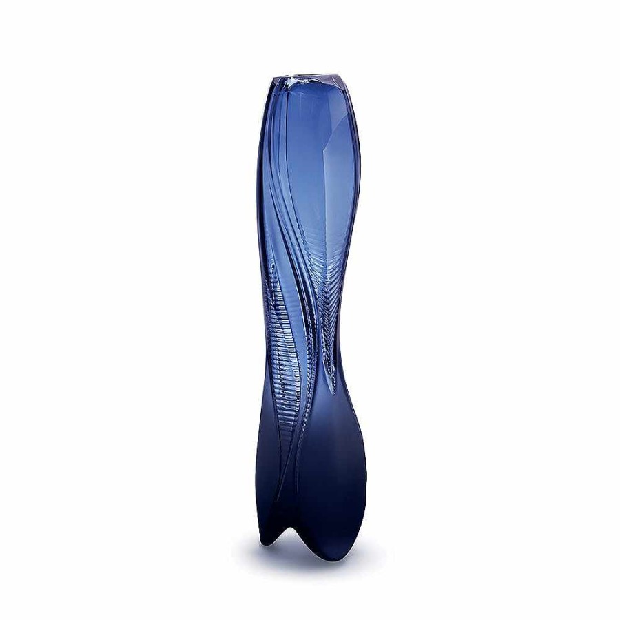 The Art Pieces | Lalique Visio Vase, Zaha Hadid & Lalique, 2014 Midnight Blue Crystal