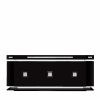 Cabinets | Lalique Masque De Femme Sideboard Clear Crystal And Black Lacquered