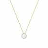 Necklaces | Lalique Pivoine Necklace White Pearly On Clear Crystal/ 18 Carats Yellow Gold Plated