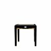 Tables | Lalique Raisins Side Table Clear Crystal/ Black Lacquered And Ivory Ash/ Large Size