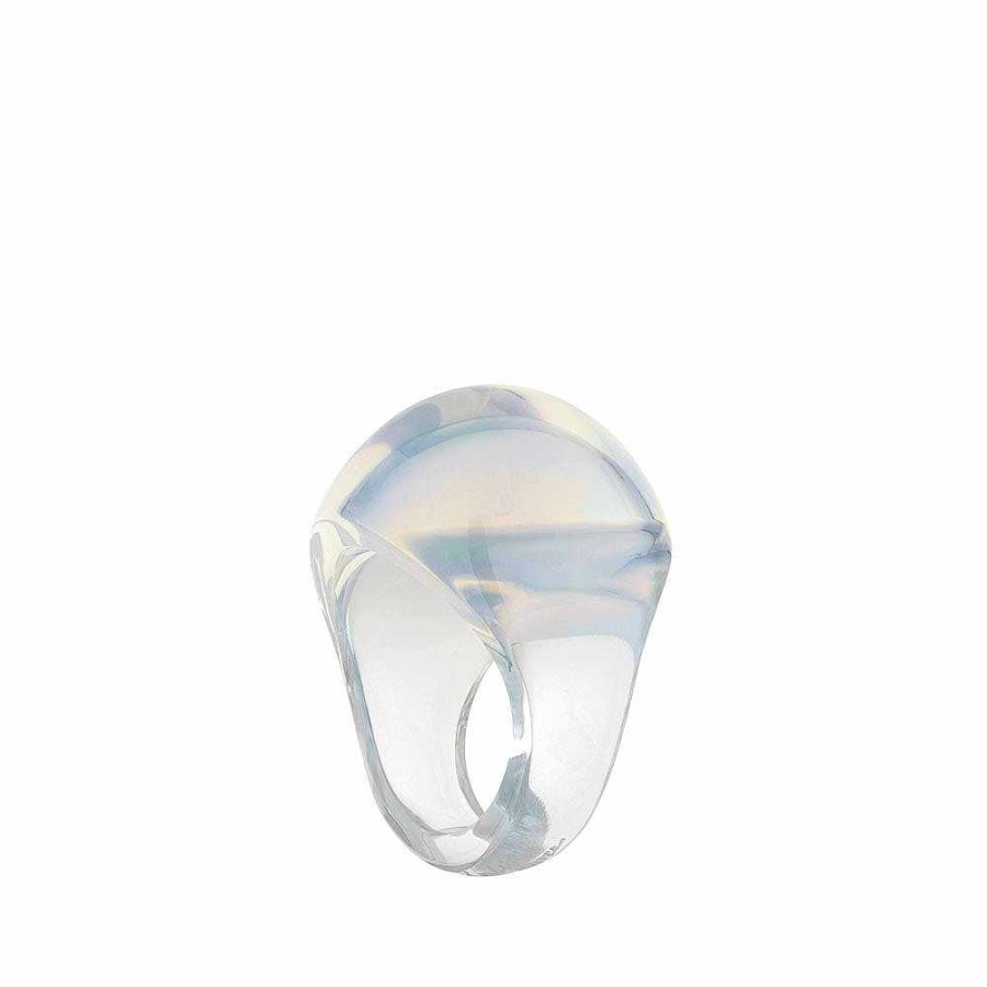 Rings | Lalique Cabochon Ring Opalescent Crystal