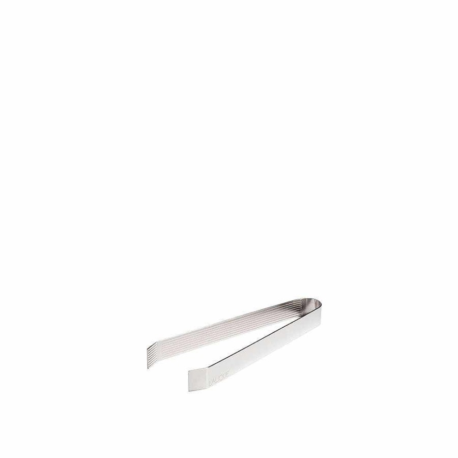 Table Accessories | Lalique Wingen Ice Tongs Stainless Steel