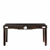 Tables | Lalique Longchamp Console Table Clear Crystal And Natural Ebony