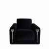 Seatings | Lalique Masque De Femme Contemporary Armchair Clear Crystal And Black Silk