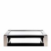 Tables | Lalique Masque De Femme Coffee Table Clear Crystal/ Black Lacquered And Polished Steel