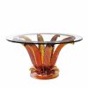 Tables | Lalique Cactus Round Table Amber Crystal