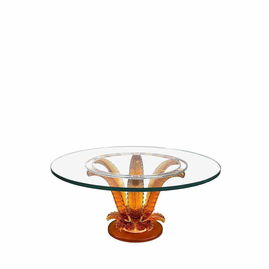 Tables | Lalique Cactus Coffee Table Amber Crystal