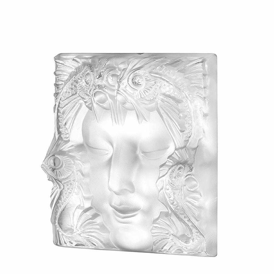 Decorative Panels | Lalique Masque De Femme Decorative Panel Clear Crystal/ Square Small Size