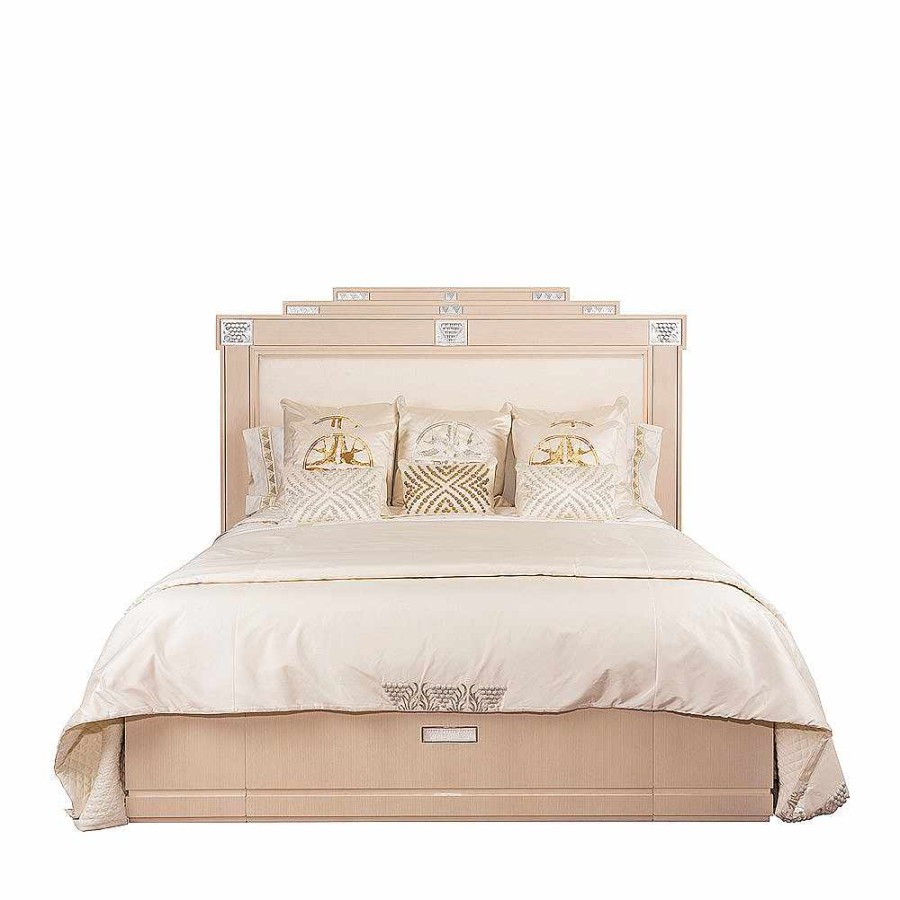 Beds | Lalique Raisins Bed Clear Crystal/ Ivory Silk And Ivory Ash/ Large Size