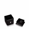 Boxes | Lalique Raisins Tissue Box Black Lacquered With Clear Crystal