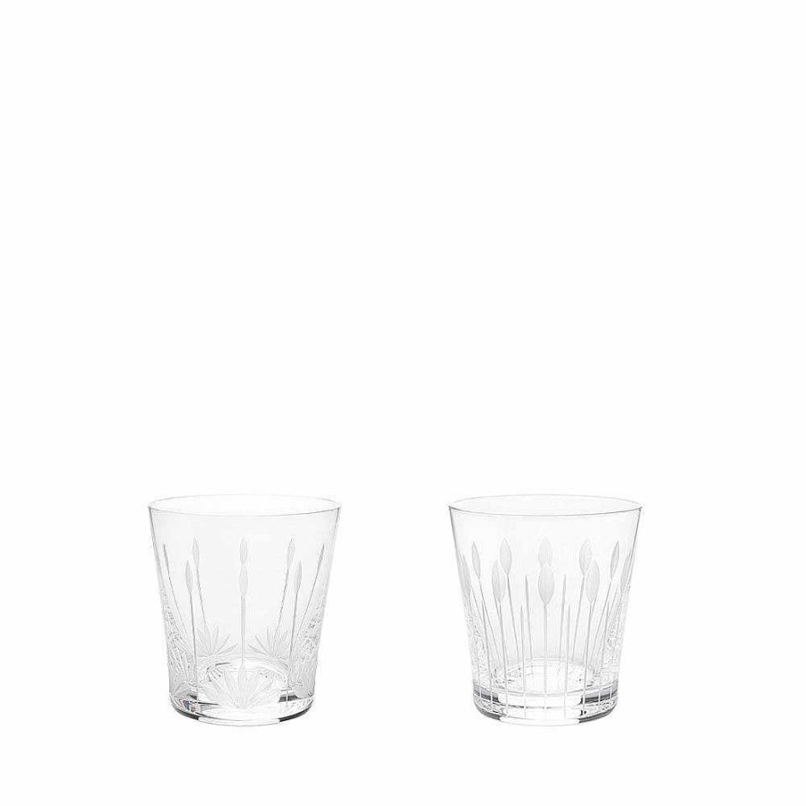 Glasses | Lalique Lotus, 2 Tumblers Set 20 Cl