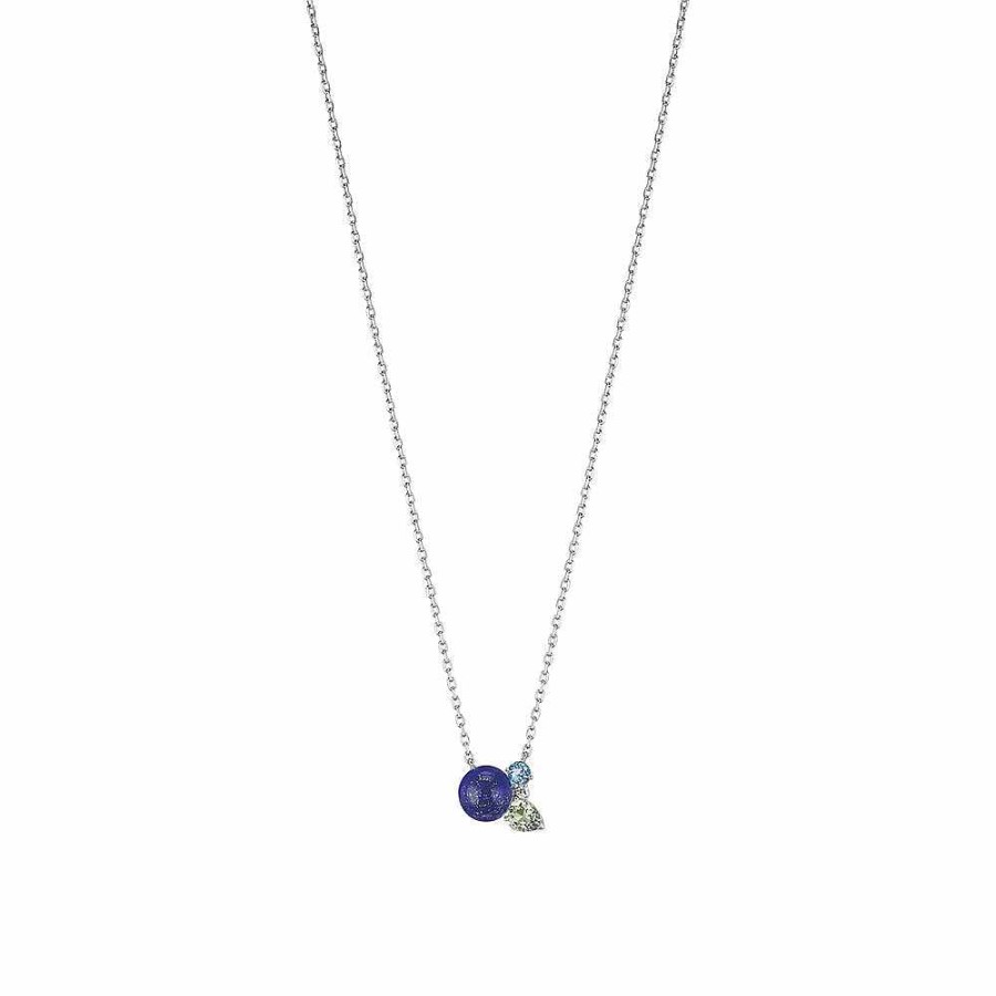 Necklaces | Lalique L'Oiseau Tonnerre Necklace White Gold/ Lapis Lazuli/ Quartz/ Topaz/ Diamond