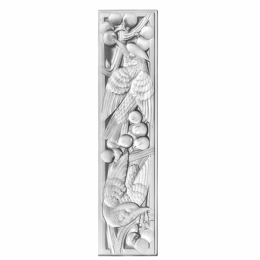 Decorative Panels | Lalique Merles Et Raisins Decorative Panel Clear Crystal/ Small Size/ Right Side