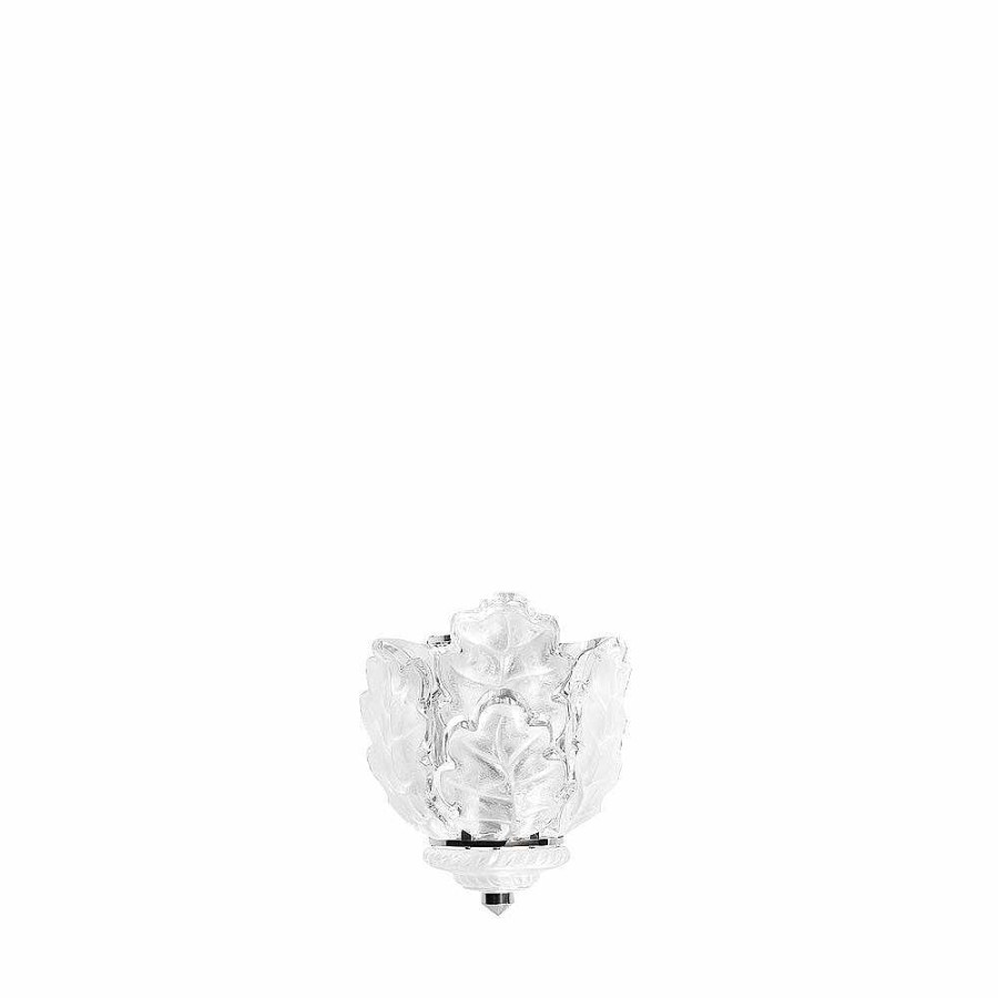 Wall Lamps | Lalique Chene Wall Sconce Clear Crystal/ Chrome Finish