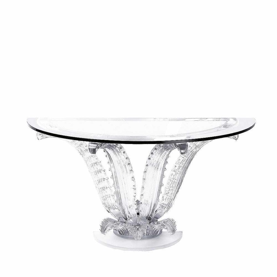 Tables | Lalique Cactus Console Table Half-Moon Console Talbe/ Clear Crystal